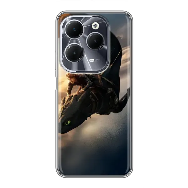 Чехол с рисунком «Полет Беззубика» для Infinix Hot 40 Чехол с рисунком «Полет Беззубика» для Infinix Hot 40