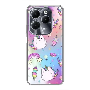 Чехол Unicorn на Infinix Hot 40 (Радуга и Единорог)
