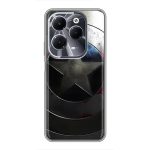 Чехол с Щитом Капитана Америки на Infinix Hot 40 (Ретро Щит Капитана)