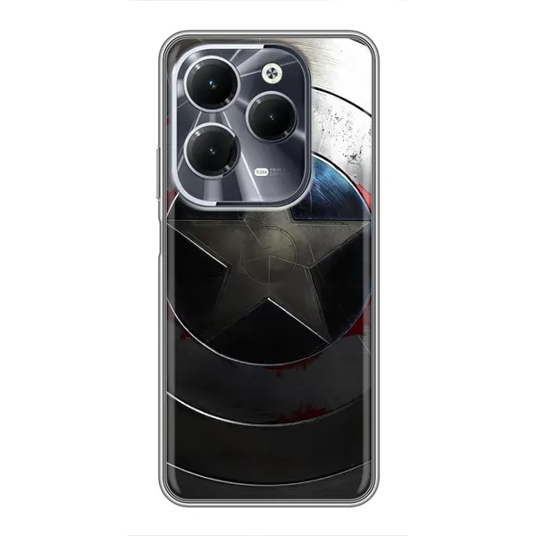 Чехол с рисунком «Ретро Щит Капитана» для Infinix Hot 40 Чехол с рисунком «Ретро Щит Капитана» для Infinix Hot 40