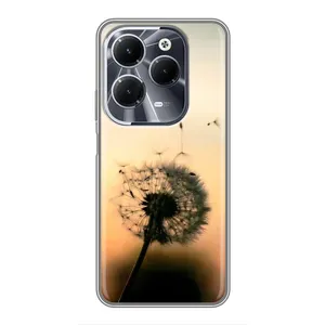 Силіконовий Чохол з кульбабками на Infinix Hot 40 (Роздмухана кульбабка)