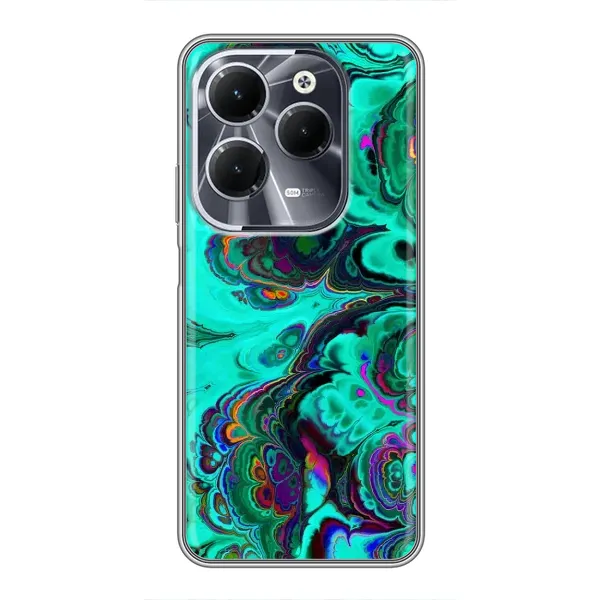 Чехол с рисунком «Салатный мрамор» для Infinix Hot 40