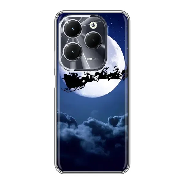 Чехол с рисунком «Санта - луна» для Infinix Hot 40 Чехол с рисунком «Санта - луна» для Infinix Hot 40