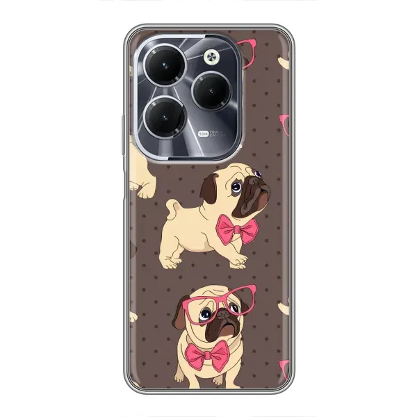 Чехол с рисунком «Собачки Мопсики» для Infinix Hot 40 Чехол с рисунком «Собачки Мопсики» для Infinix Hot 40