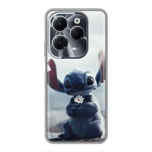 Чохол з малюнком Стіч для Infinix Hot 40 (Стіч з квіткою)