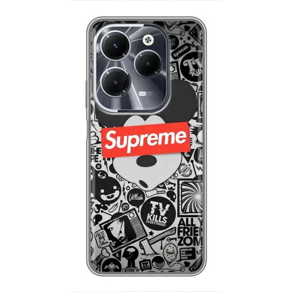 Чехол с рисунком «Supreme Маус» для Infinix Hot 40 Чехол с рисунком «Supreme Маус» для Infinix Hot 40