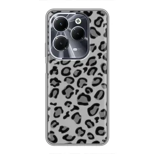 Чохол з леопардовим принтом на Infinix Hot 40 (Темний леопард)