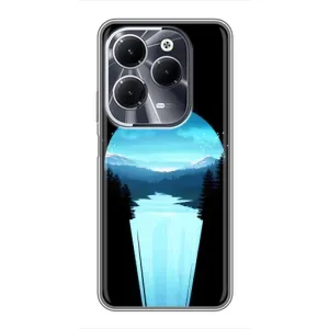 Летний Чехол на Infinix Hot 40 (Синий Водопад)