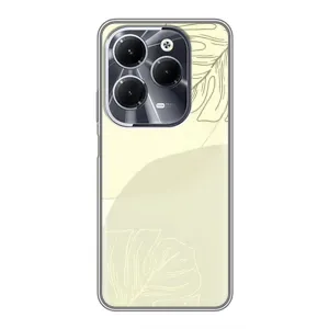 Чохол квітковий дизайн для Infinix Hot 40 (Зелений фон)