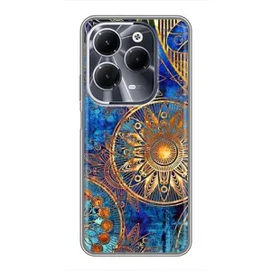 Чохли з сенсом на Infinix Hot 40 (Золоті узори)