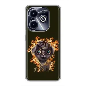 Чехлы на военную тематику для Infinix Hot 40i (Бавовна мем)