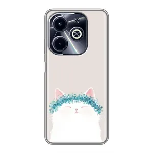 Чохол на тематику: Коти для Infinix Hot 40i (Білий котик)