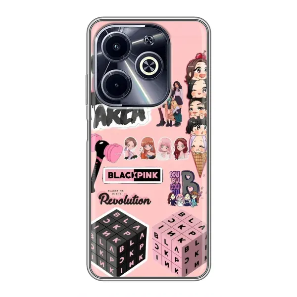 Чехол с рисунком «BLACK PINK коллаж» для Infinix Hot 40i
