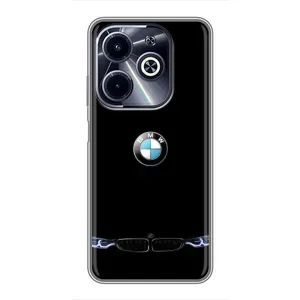 Силіконовий бампер з картинкою машини на Infinix Hot 40i (Чорний BMW)
