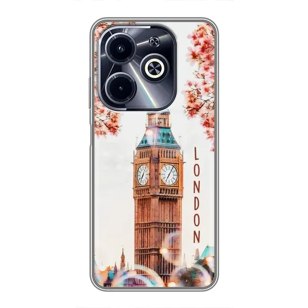 Чехол с рисунком «Часы Лондон» для Infinix Hot 40i Чехол с рисунком «Часы Лондон» для Infinix Hot 40i