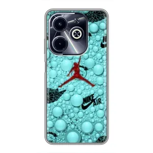 Силіконовый Чохол Nike Air Jordan на Інфінікс ХОТ 40i (Джордан Найк)