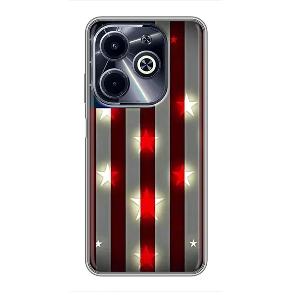 Чехол с рисунком «Флаг США 2» для Infinix Hot 40i Чехол с рисунком «Флаг США 2» для Infinix Hot 40i