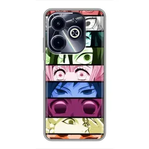 Силиконовые чехлы с глазами Anime для Инфиникс ХОТ 40i (Глаза Хашира)