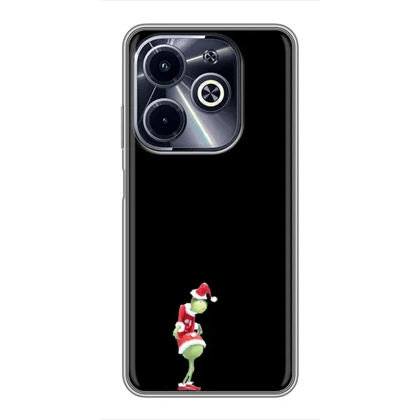 Чехол с рисунком «Гринч на чорном» для Infinix Hot 40i Чехол с рисунком «Гринч на чорном» для Infinix Hot 40i