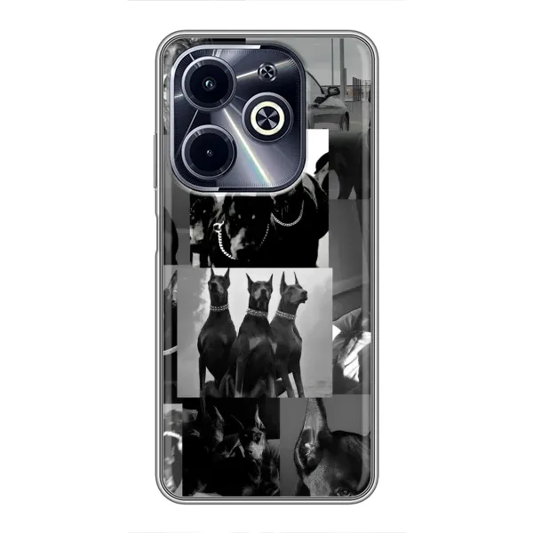 Чехол с рисунком «Коллаж Доберман» для Infinix Hot 40i Чехол с рисунком «Коллаж Доберман» для Infinix Hot 40i