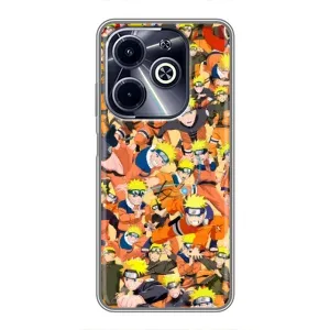 Чехлы с принтом Наруто на Infinix Hot 40i (Коллаж Наруто)