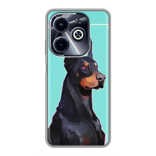Чехол с рисунком «Король доберман» для Infinix Hot 40i Чехол с рисунком «Король доберман» для Infinix Hot 40i