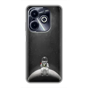 Силіконовый Чохол з принтом "Космонавти" на Infinix Hot 40i (Космонавт романтик)