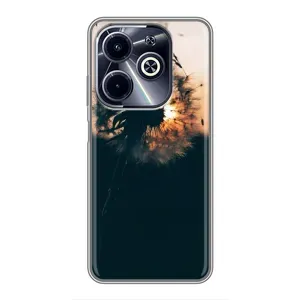 Силиконовый Чехол с одуванчиками на Infinix Hot 40i (Красивый одуванчик)