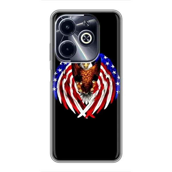 Чехол с рисунком «Крылья США» для Infinix Hot 40i Чехол с рисунком «Крылья США» для Infinix Hot 40i