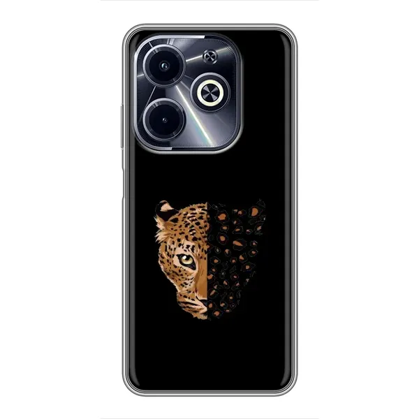Чехол с рисунком «Леопард на черном» для Infinix Hot 40i Чехол с рисунком «Леопард на черном» для Infinix Hot 40i