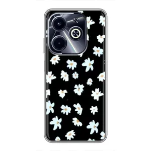 Чехол с ромашками на Infinix Hot 40i (Маленькие ромашки)