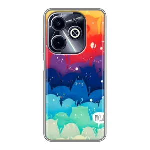 Силіконовий чохол з котиком для Infinix Hot 40i (Mew)
