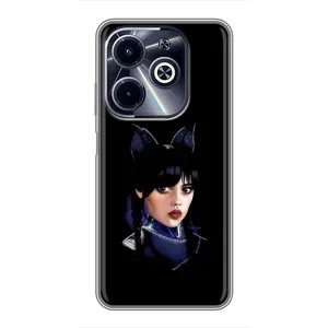 Чехлы с принтом Уэнсдей на Infinix Hot 40i (Милая Уэнсдей)