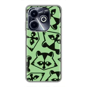 Силіконовий Чохол з Энотами на Infinix Hot 40i (Мордочки Єнота)