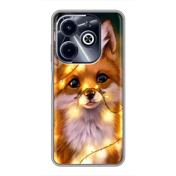 Чехол с рисунком «Новогодний лисенок» для Infinix Hot 40i Чехол с рисунком «Новогодний лисенок» для Infinix Hot 40i