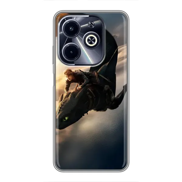 Чехол с рисунком «Полет Беззубика» для Infinix Hot 40i Чехол с рисунком «Полет Беззубика» для Infinix Hot 40i