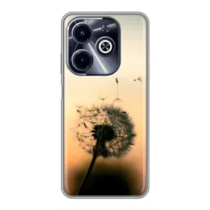 Силиконовый Чехол с одуванчиками на Infinix Hot 40i (Роздумаханый одуванчик)