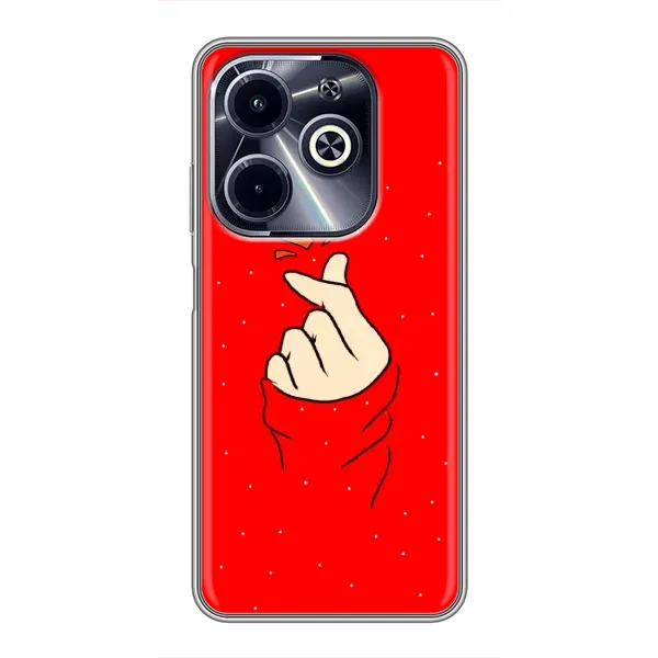 Чехол с рисунком «Сердце на красном» для Infinix Hot 40i Чехол с рисунком «Сердце на красном» для Infinix Hot 40i