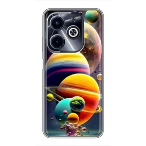 Чохол (ТПУ) з планетами на Infinix Hot 40i (Сонячна система)