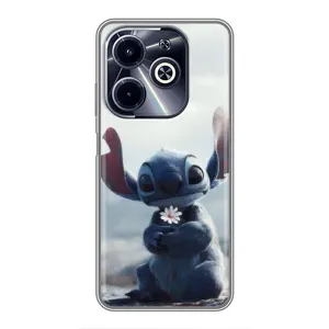 Чохол з малюнком Стіч для Infinix Hot 40i (Стіч з квіткою)