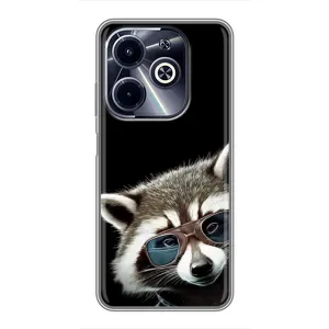 Силіконовий Чохол з Энотами на Infinix Hot 40i (Стильний Єнот)