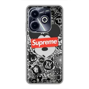 Чехол с Брендами одежды на Инфиникс ХОТ 40i (Supreme Маус)