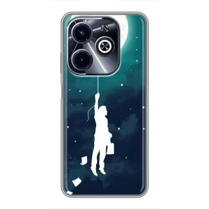 Чохол (ТПУ) з планетами на Infinix Hot 40i (To The moon)