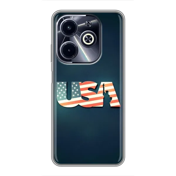 Чехол с рисунком «USA» для Infinix Hot 40i Чехол с рисунком «USA» для Infinix Hot 40i