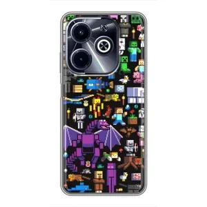 Чохол майнкрафт для Infinix Hot 40i (Усі персонажі)