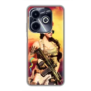 ЗСУ Чехлы (TPU) для Infinix Hot 40i (Женщина солдат)