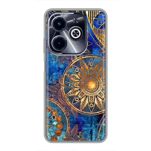 Чехлы со смыслом для Infinix Hot 40i (Золотые узоры)