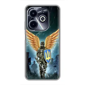 Патриотический Чехол для Infinix Hot 40i (ЗСУ з крильями)