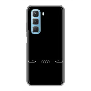 Силиконовый бампер с картинкой машины на Infinix Hot 50 5G (Силует Audi)