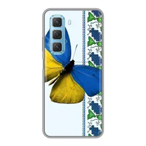 Чехол с Украинской символикой на Инфиникс Хот 50 5G (Бабочка)